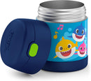 THERMOS FUNTAINER 10 Ounce Stainless Steel Vacuum Insulated Kids Food Jar with Spoon, Baby Shark