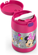 THERMOS FUNTAINER 10 Ounce Stainless Steel Vacuum Insulated Kids Food Jar with Spoon, Preschool Minnie