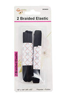 Uniware 2 Braided Elastic (2 ct., Polyester + Rubber, 1/8" x 144", 3/8" x 63")