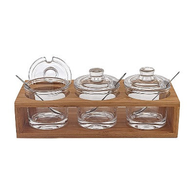 Crystal Glass Jar Set
