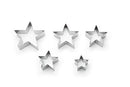 Fox Run Star Cookie Cutter Set, Set of 5, Silver