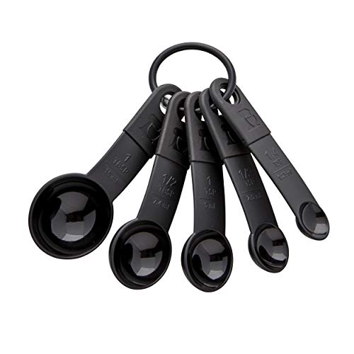 KitchenAid Classic Measuring Spoons, Set of 5, Black/Black