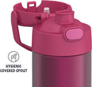 THERMOS FUNTAINER 16 Ounce Stainless Steel Vacuum Insulated Bottle with Wide Spout Lid, Rosewoood