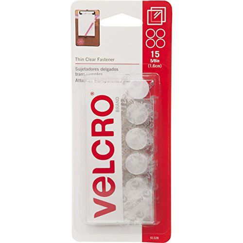 Velcro Coins Sticky Back Clear Carded