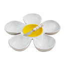 Mud Pie Daisy Chip and Dip, 13" x 13", WHITE