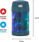 THERMOS FUNTAINER 16 Ounce Stainless Steel Vacuum Insulated Food Jar with Spoon, Galaxy Teal