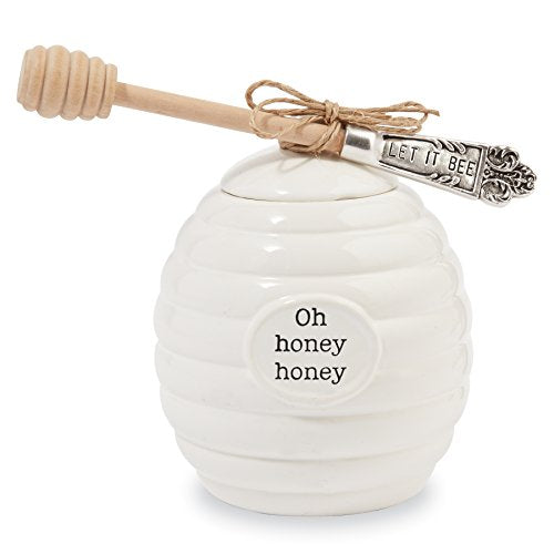 Mud Pie Honey Pot Serving Set, 4x3, Bee Hive