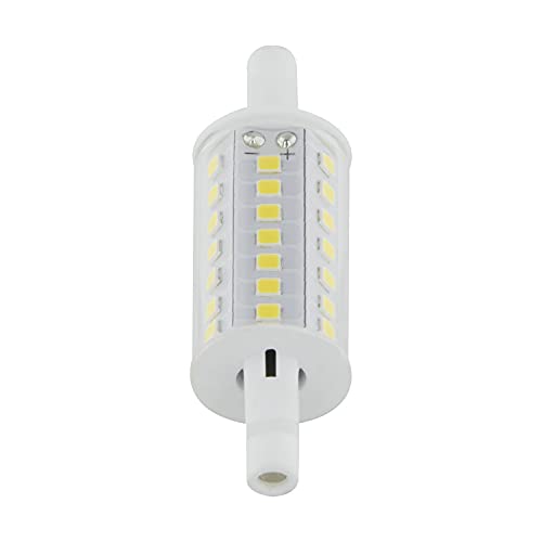 Satco (S11221) 6 Watts, Led Bulb J-Type T3 78Mm 120V R7S Base; 4000K Double Ended; 200 Deg. Beam Angle for Outdoor Lighting Stair Path Lights Clear Cool White 6W/Led/T3/78Mm/840/120V/D R7S (1 Pack)