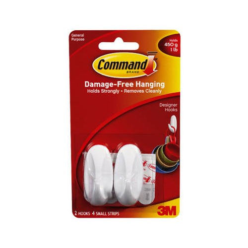 3M  2-Ct. Command Designer Hooks Small Holds 1lb