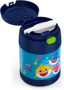 THERMOS FUNTAINER 10 Ounce Stainless Steel Vacuum Insulated Kids Food Jar with Spoon, Baby Shark