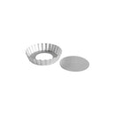 Fat Daddio's PFT-425 Round Fluted Tart Pan with Removable Bottom, 4.25 x 1 Inch