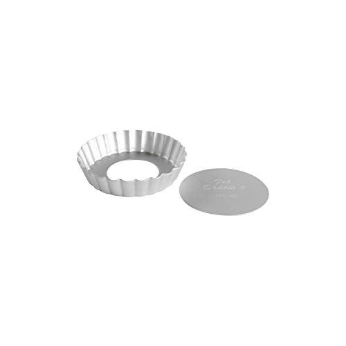 Fat Daddio's PFT-425 Round Fluted Tart Pan with Removable Bottom, 4.25 x 1 Inch