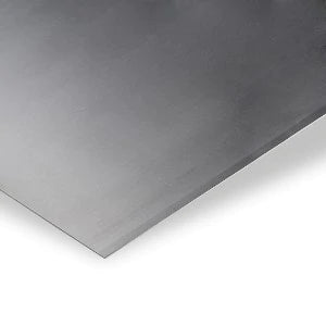 A close-up view of the 09X09 Flat Blech by M.Y. BLECH, showcasing its smooth metallic surface and sharp edges, set against a plain white background.