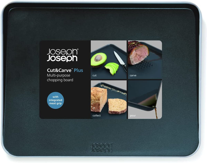Joseph Joseph 981001 Cut&Carve Plus Plus Chopping Board, Large, Sky