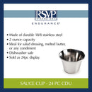 RSVP International Kitchen Prep Bowl Collection Stainless Steel, Dishwasher Safe, Sauce Cups, Set of 24, Silver