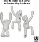 Umbra Buddy Decorative Wall Mounted Hooks Set of 3, White