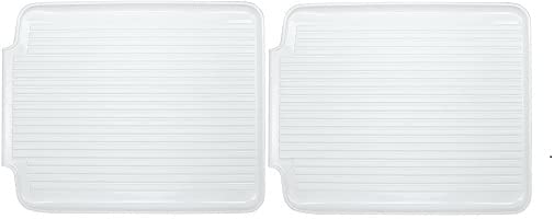 Better Houseware 1480/W Large Dish Drainer Board, White (2 Pack)