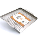 Yukon Glory YG-719 Premium Grill Topper Tray, made of stainless steel with a slotted, perforated pattern.