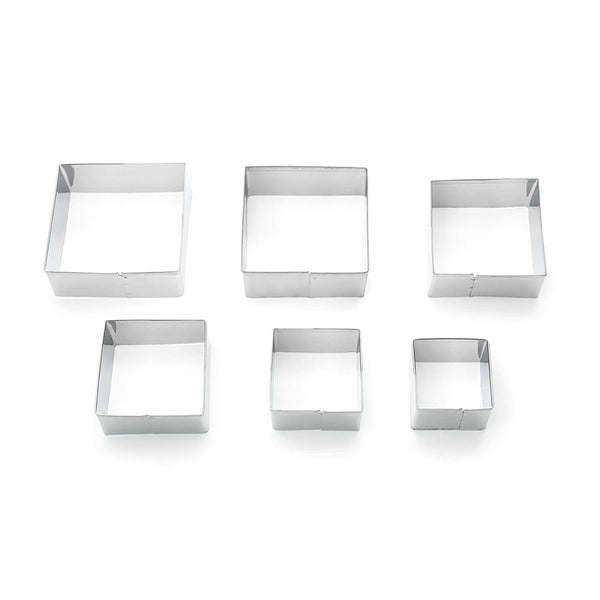 Fox Run 6 Piece Square Cookie Cutter Set