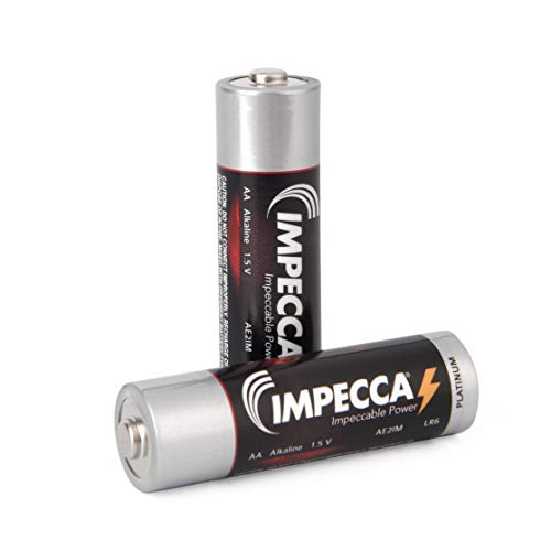 Impecca Double A Batteries, High Performance 1.5 Volt AA Alkaline Battery