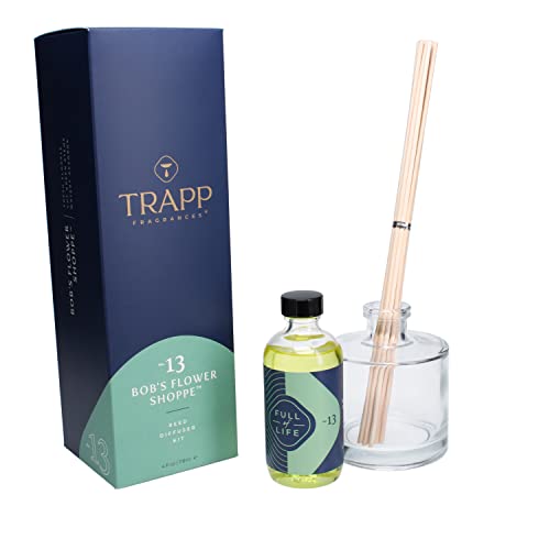 Trapp - No. 13 Bob's Flower Shoppe - Reed Diffuser Kit - 2 Sets of 12 Reeds, Scented Diffuser Oil (4 oz.)