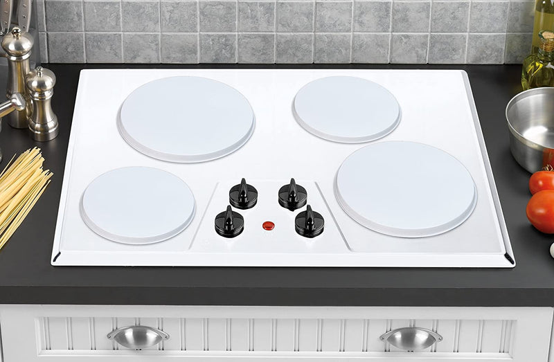 Electric Stove Burner Covers, Set of 4, White