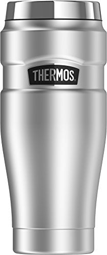 THERMOS Stainless King Vacuum-Insulated Travel Tumbler, 16 Ounce, Matte Steel