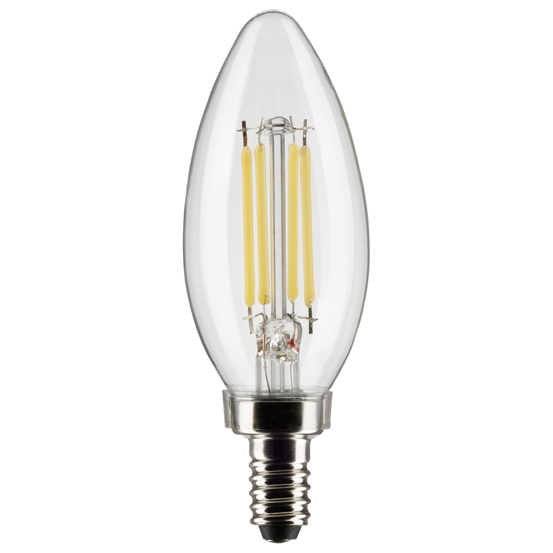 5.5 Watt B11 LED Lamp, Clear, Candelabra Base, 90 CRI, 5000K, 120 Volts