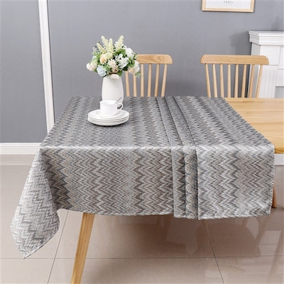 Zigzag Light Tablecloth  70"x144"