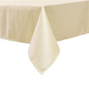 Gold slate jacquard tablecloth measuring 70 by 108 inches, folded on a white background.