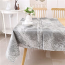 70"x 108" Jacquard Tablecloth - Forest Grey